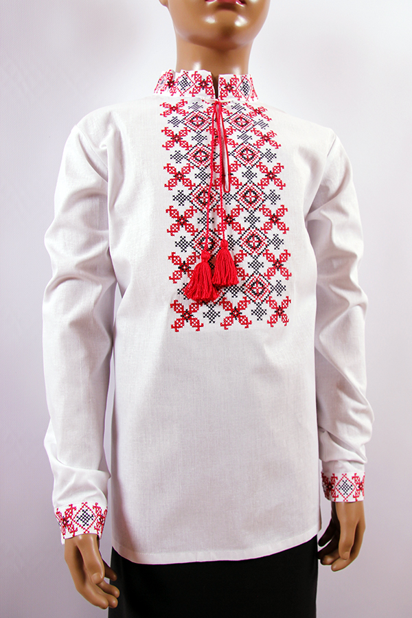 

Сорочка для хлопчиків Колос Смерека біла 140 (2019-13683)