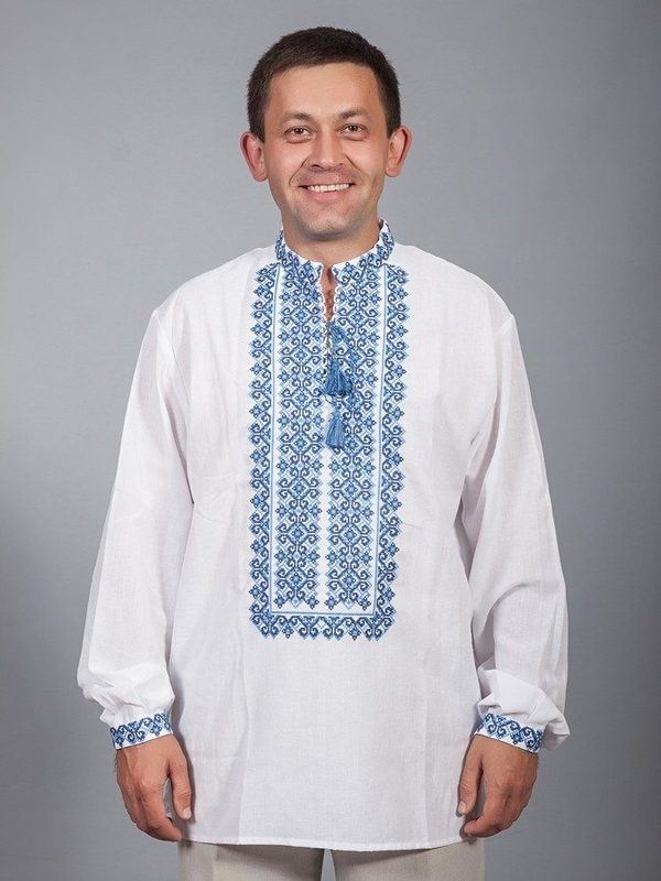 

Вышиванка мужская УкрМода 58 белый chsv-33-03