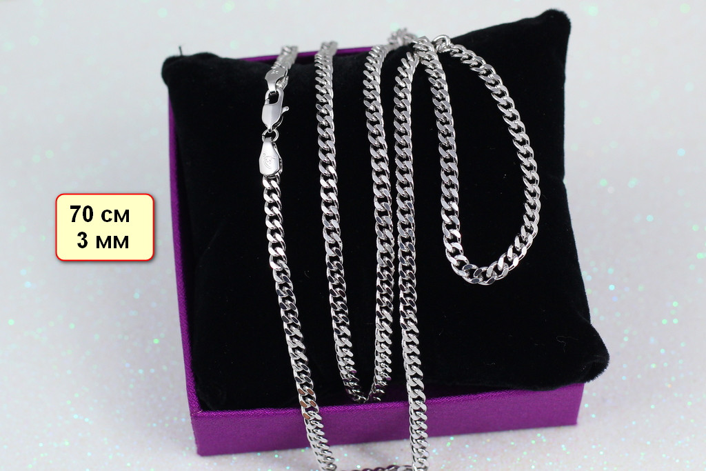 

Цепь Xuping Jewelry 70 см 3 мм серебристая