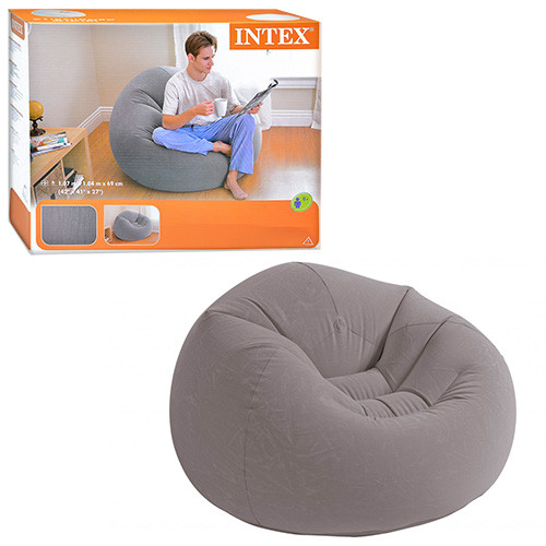 

Надувное кресло Intex Beanless Bag Chair 107х104х69 см.