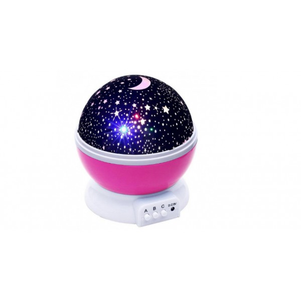 

Ночник проектор звездного неба вращающийся NEW Projection Lamp StarMaster Розовый