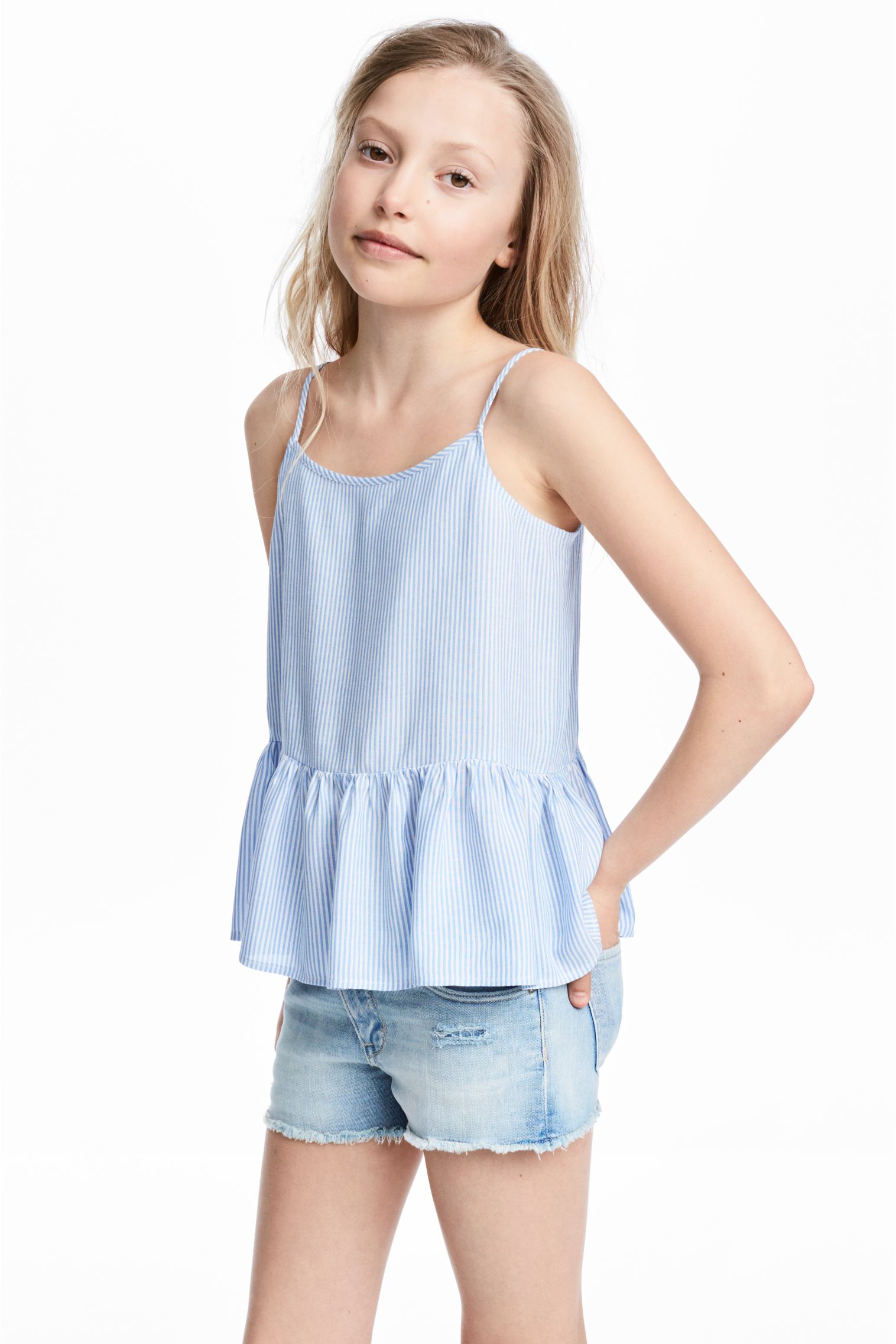 

Майка H&M 170см голубой полоска 5115486