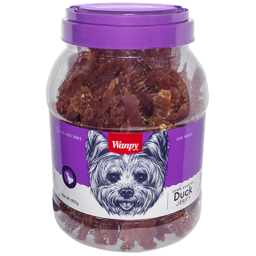 

Лакомство для собак вяленое филе утки Duck Jerky 800 г банка Wanpy BGL-WA-04