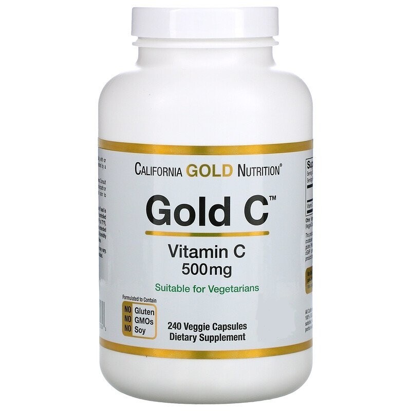 

Витамины California Gold Nutrition Vitamin C Gold C 500 мг 240 капсул