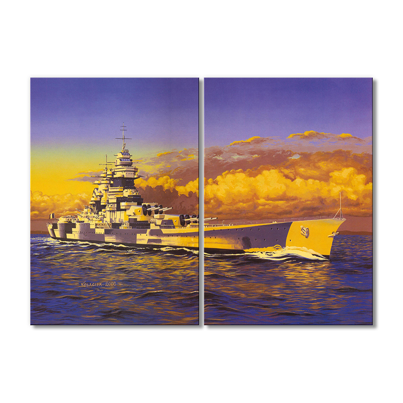 

Модульная картина Artel «Военный корабль на закате» 2 модуля 50x75 см