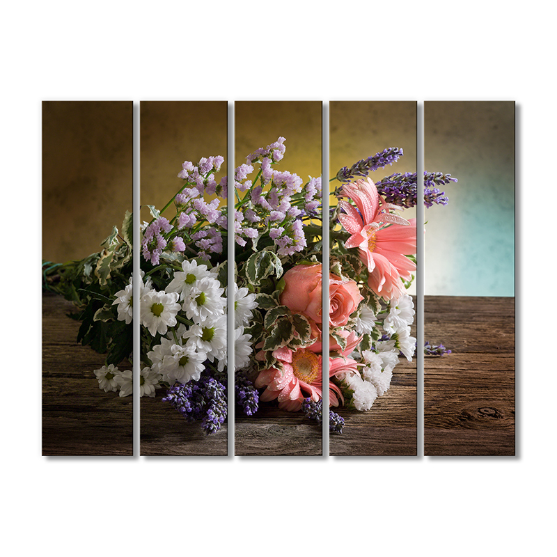 

Модульная картина Artel «Букет розы и полевые цветы» 5 модулей 70x105 см