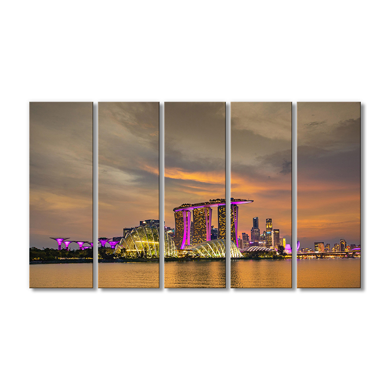 

Модульная картина Artel «Вечерний Сингапур» 5 модулей 80x120 см