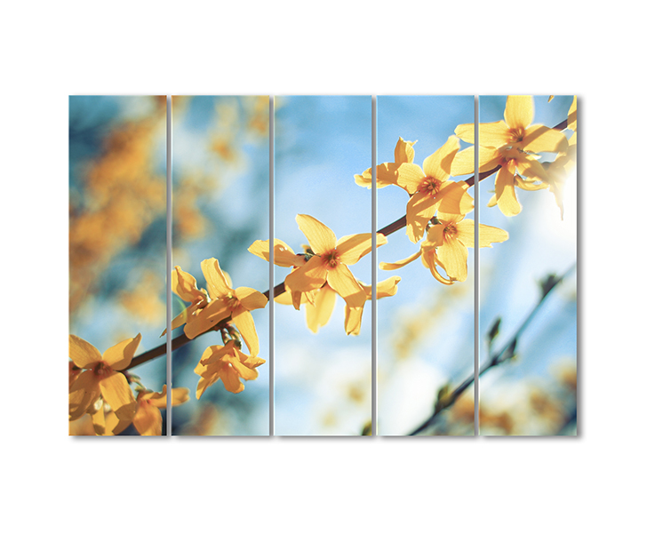 

Модульная картина Artel «Ветка Форзиции» 5 модулей 80x120 см