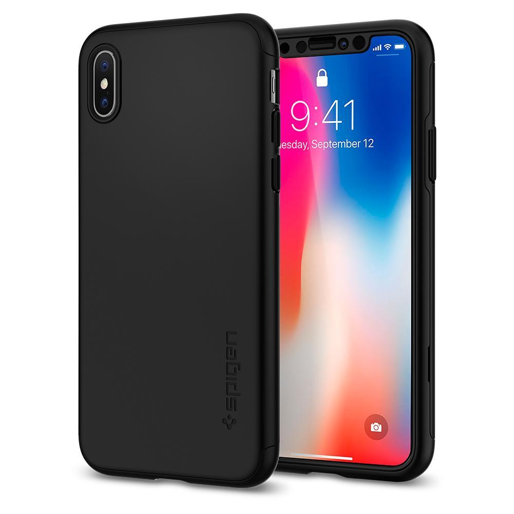 

Чехол Spigen для iPhone X Thin Fit 360 Black