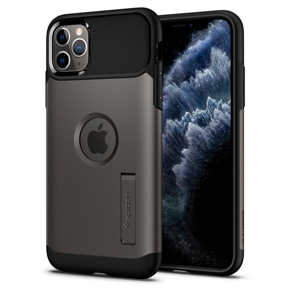 

Чехол Spigen для iPhone 11 Pro Max Slim Armor Gunmetal