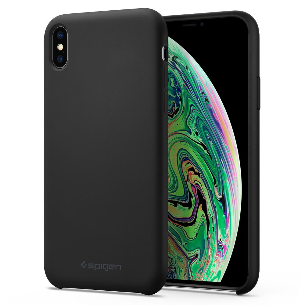 

Чехол Spigen для iPhone XS Max Silicone Fit Black