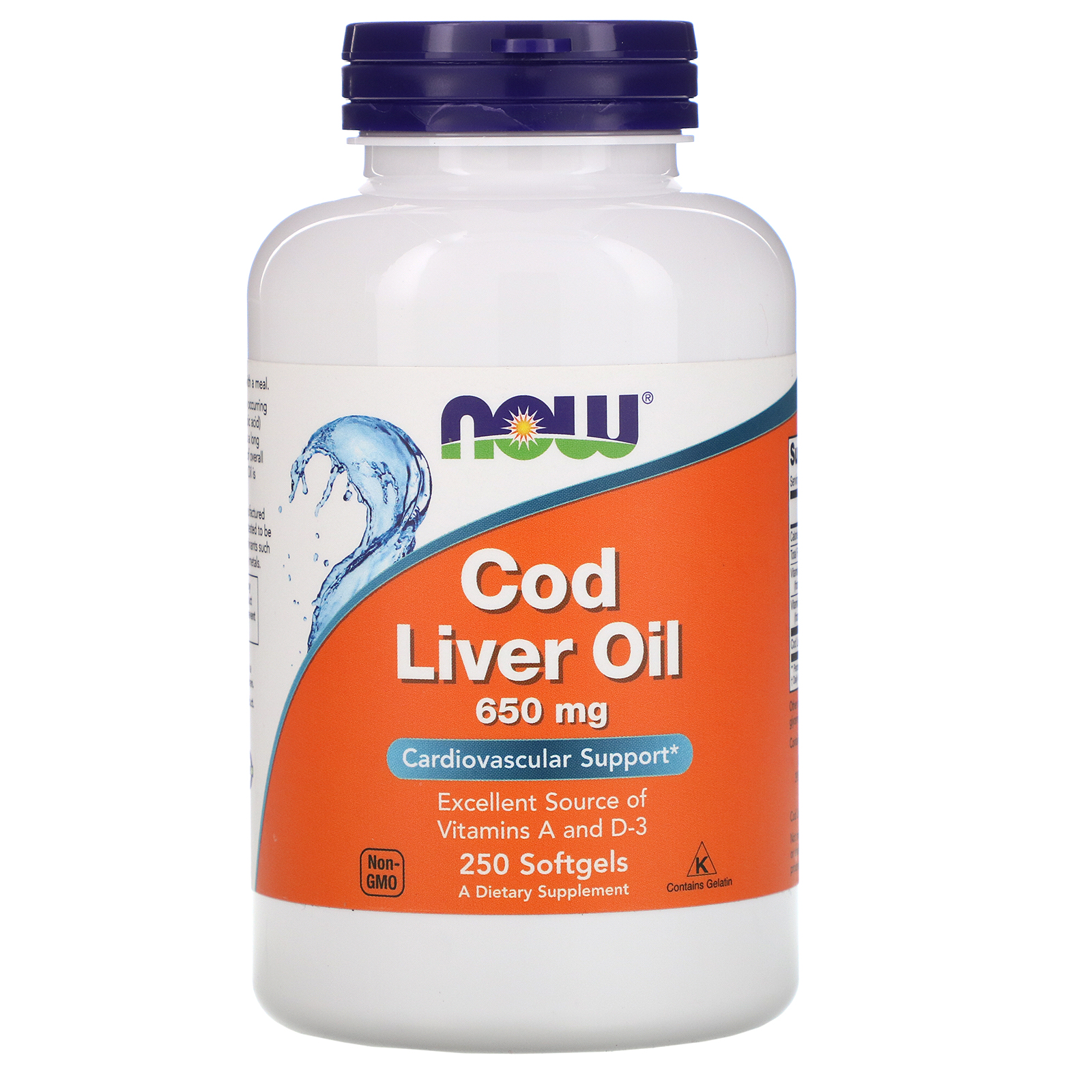 

Витамины и минералы Now Foods Cod Liver Oil (650 мг) 250 гель. капсул (444894)