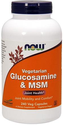 

Препараты для восстановления суставов и связок Now Foods Vegetarian Glucosamine & MSM 240 вег. капсул (446478)