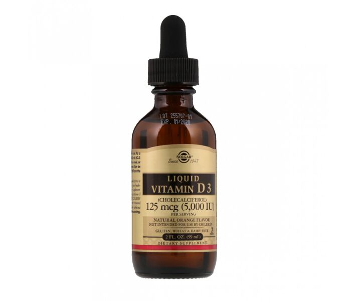 

Витамин D3 Solgar Vitamin D3 5000 Ме 59 мл (апельсиновый вкус) (444593)