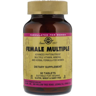 

Витамины и минералы Solgar Female Multiple 60 таблеток (445276)