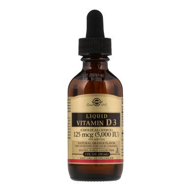 

Витамины и минералы Solgar Liquid Vitamin D3 5.000 IU 59 мл (445285)