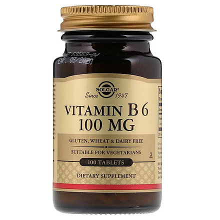 

Витамины и минералы Solgar Vitamin B6 100 мг 100 таблеток (445296)