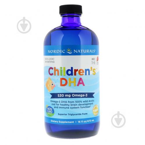 

Рыбий жир Рыбий жир (ДГК) для Детей со Вкусом Клубники Nordic Naturals Children's DHA 473 мл (447183)