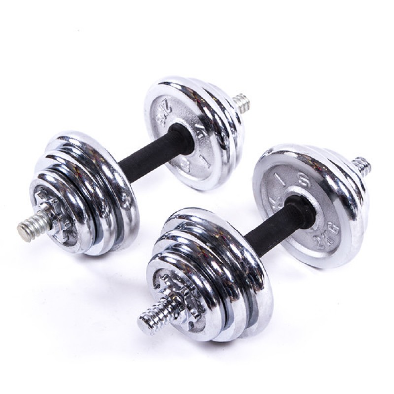 

Гантели CrossGym 2х10 кг, хром, код: 80003-20-WS
