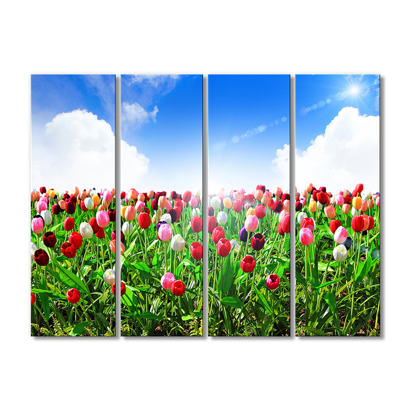 

Модульная картина Artel «Голубое небо над тюльпанами» 4 модуля 80x120 см