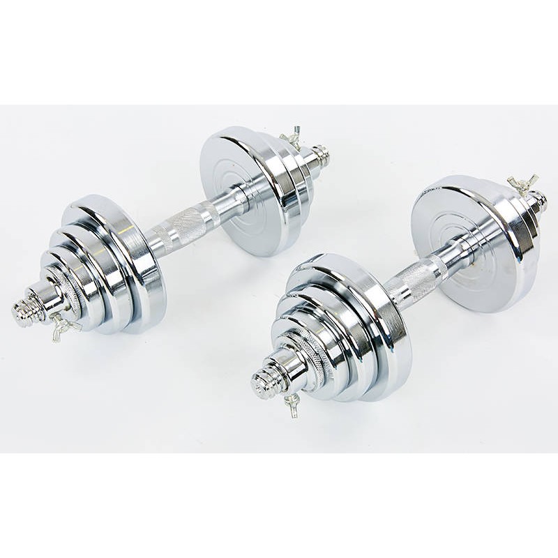 

Гантели разборные хромированные CrossGym 2х10 кг, код: TA-8055-20