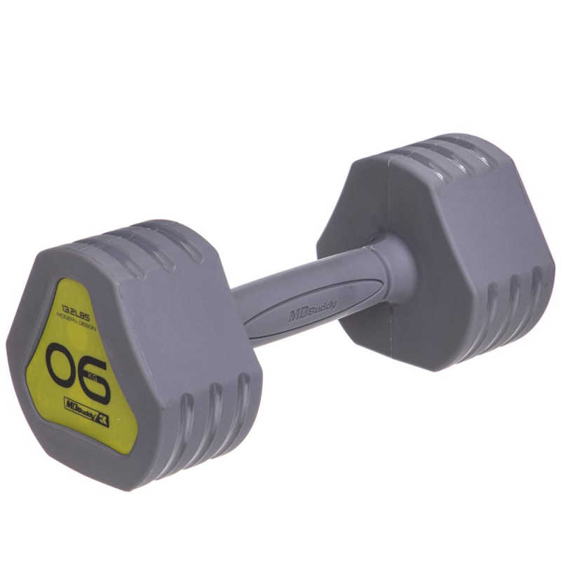 

Гантель Zelart 1х6кг, серый, код: TA-2678-6-S52