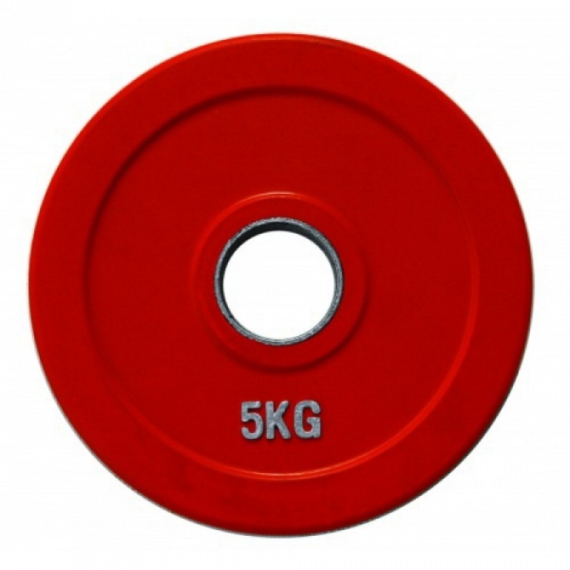 

Диск олимпийский обрезиненный цветной Fitnessport 5 кг, код: 10232-S49