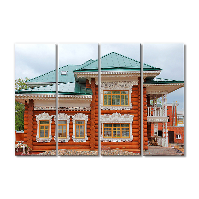 

Модульная картина Artel «Деревянный сруб» 4 модуля 70x105 см
