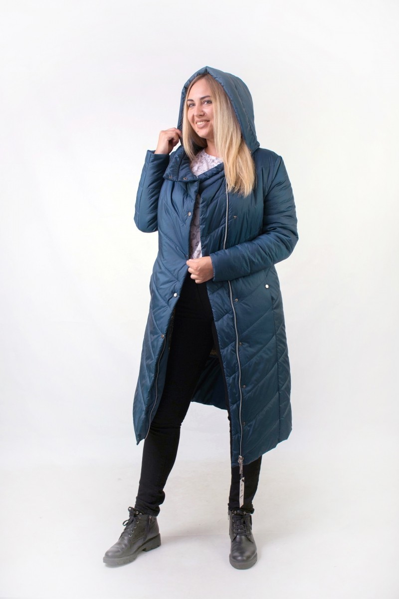 

Зимняя куртка к- 46 цвет бирюзовый Murenna Furs, размер 54