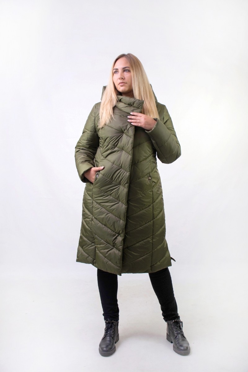 

Зимняя куртка к- 46 цвет хаки, Murenna Furs, размер 56