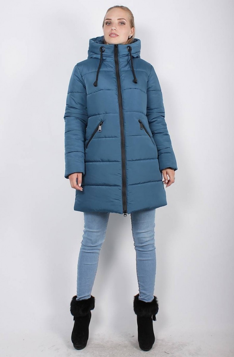 

Зимняя куртка К 30-03, цвет: Джинс, Murenna Furs, размер 48