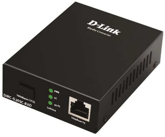 

Медіаконвертер D-Link DMC-G20SC-BXD 1xGE, 1x1000BaseLX, SM, 20 км, WDM, SC