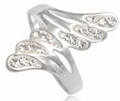 

Серебряное кольцо TN949 с кристаллами Swarovski размер 17,18