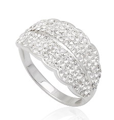 

Кольцо TN624. Серебро 925. Swarovski crystals, размер 18