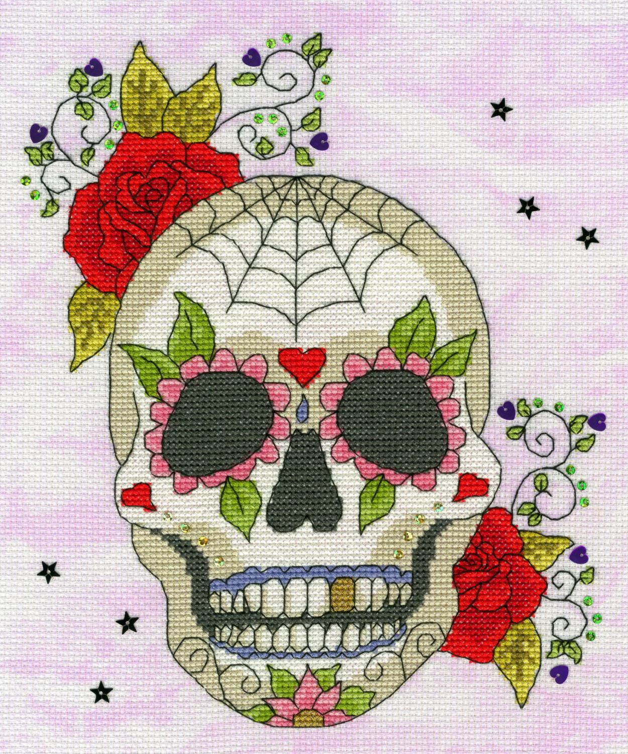 

Набор для вышивания крестом Sugar Skull Череп XBD8 Bothy Threads