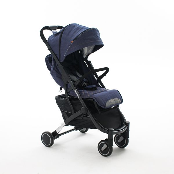 

Коляска прогулочная Bene Baby D200 (Бенебеби Д200) джинс на черной раме + Мягкий вкладыш в Подарок