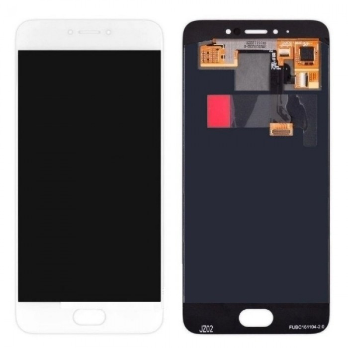 

Дисплей для мобильного телефона Meizu Pro 6/Pro 6s, белый, с тачскрином, AAA, TFT, с рамой