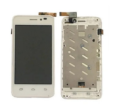 

Дисплей для мобильного телефона Prestigio 4322, белый, с тачскрином, с рамой