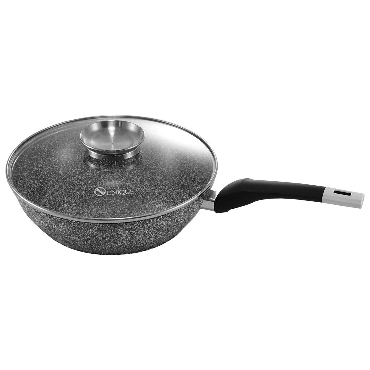 

Сковорода глубокая UNIQUE 24см (UN-5171 WOK Granite Cap)