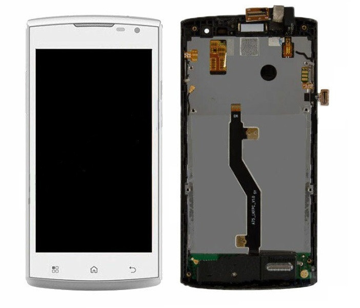 

Дисплей для мобильного телефона Prestigio 4500, белый, с тачскрином, с рамой