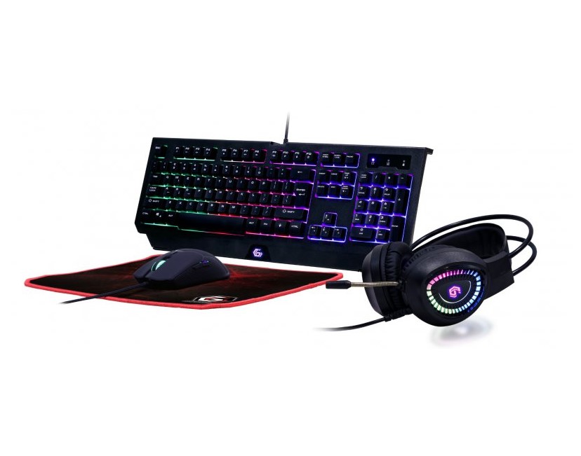 

Комплект игровой 4-в-1 с RGB подсветкой Gembird GGS-UMGL4-01-UA