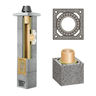 

Комплект керамического дымохода Schiedel Rondo Plus одноходовой без вентиляции 200 мм 8 м