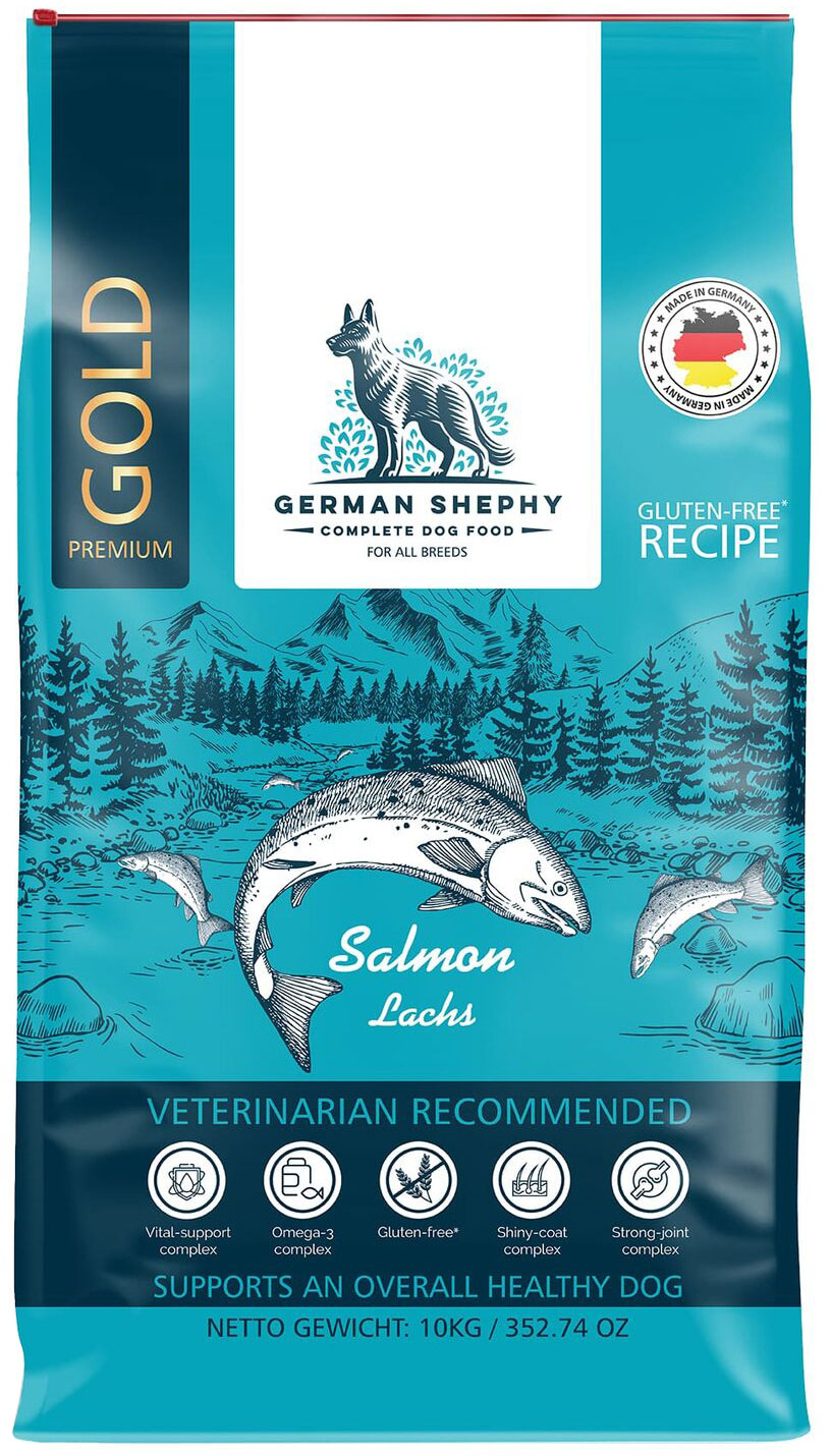 

Сухой корм для собак German Shephy свежий лосось 10 кг