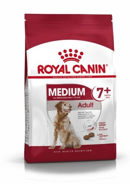 

Сухой корм Royal Canin Medium Adult 7+ для собак средних пород старше 7 лет 4 кг