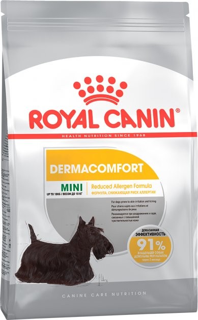 

Сухой корм Royal Canin Mini Dermacomfort для собак с раздраженной и зудящей кожей 3 кг (3182550893916)