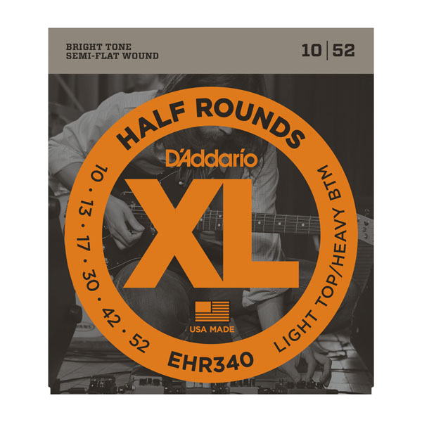 

Струны D`ADDARIO EHR340 XL HALF ROUNDS LIGHT TOP/ HEAVY BOTTOM 10-52