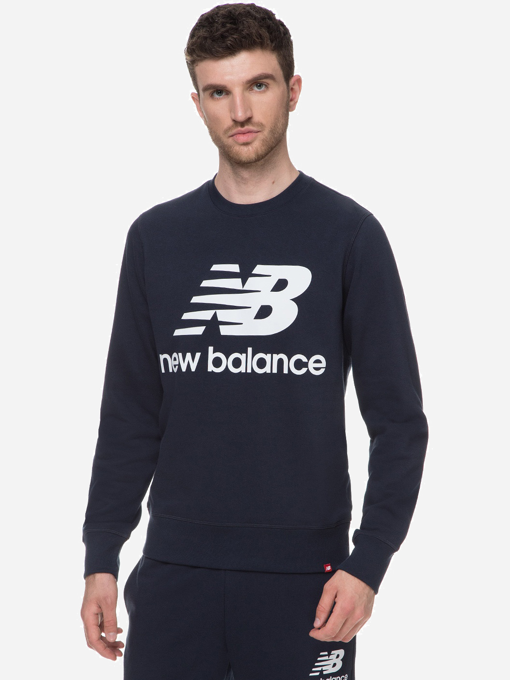 

Свитшот New Balance Ess Stacked Logo MT03560ECL XXL Синий