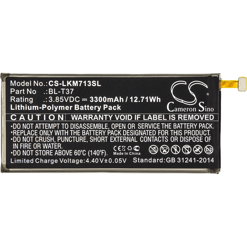 

Аккумулятор LG BL-T37 3300mAh 3.85V Q Note+ Dual SIM Q Stylus Alpha Q Stylus Alpha LTE-A Q Stylus Plus Q Stylus Plus Dual SIM Q Cameron Sino