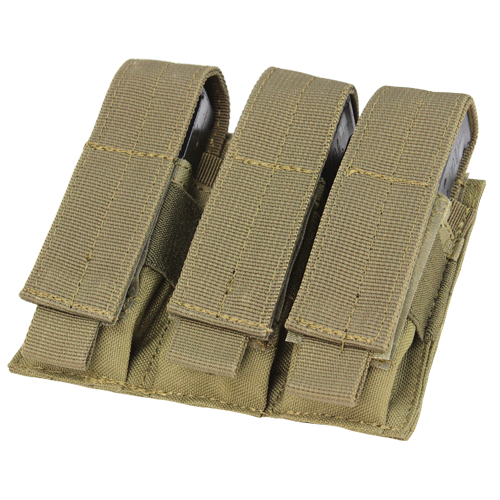 

Подсумок для пистолетных магазинов тройний молле Condor Triple Pistol Mag Pouch MA52 Тан (Tan)
