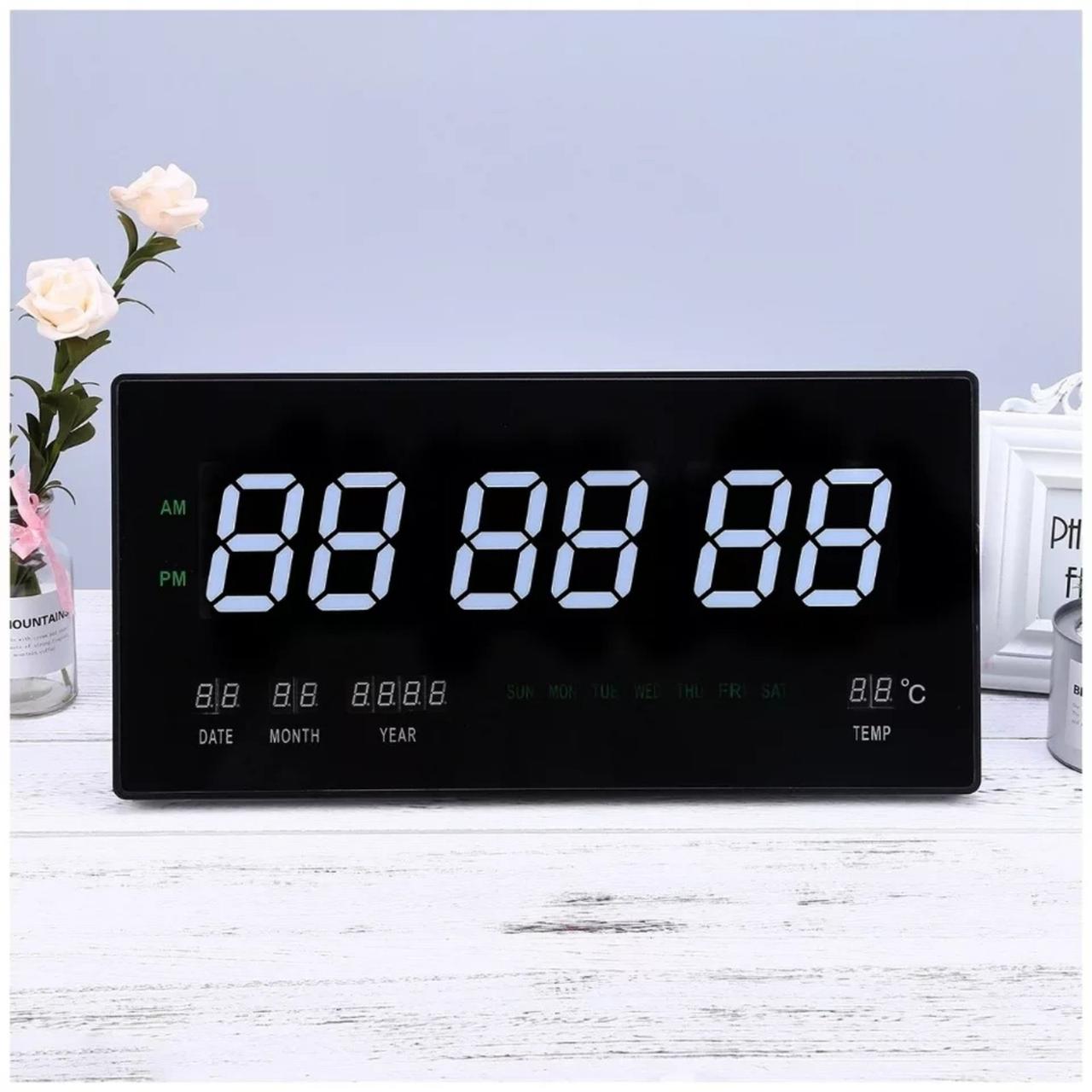 

Настенные часы VST-4622 большие Цеховые LED часы Зеленая подсветка